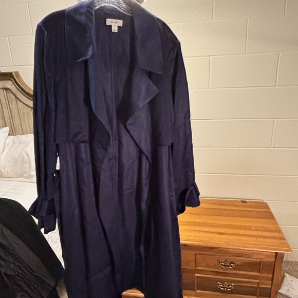 ON 34th Jackets & Blazers - Chic Navy Trench Coat